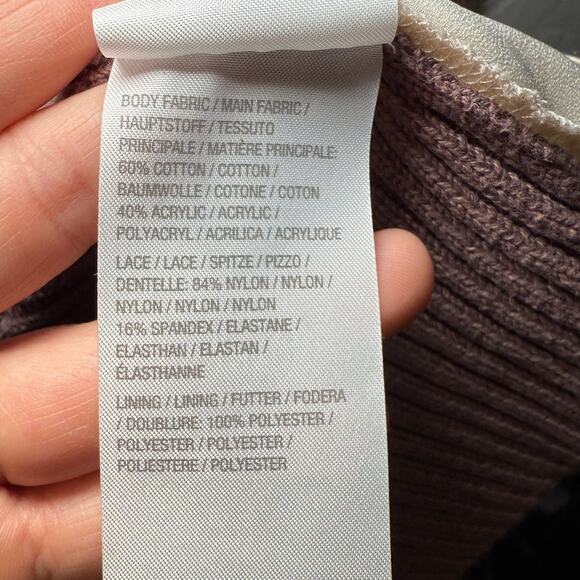 LOGO by lori goldstein lace knit tunic sweater womens XL lagenlook cozy coastal - Picture 4 of 9